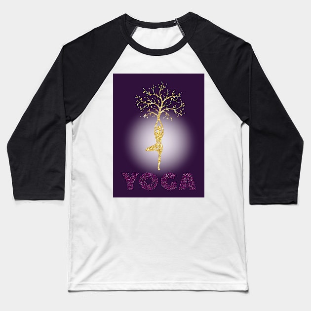 Tree of life - yoga Baseball T-Shirt by CreaKat